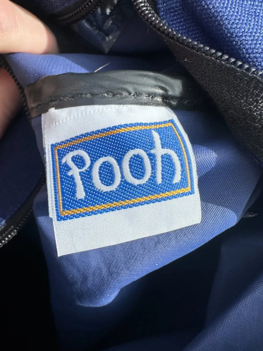 Vintage Winnie the Pooh Duffle Bag 90's Blue Pockets Tote 90's